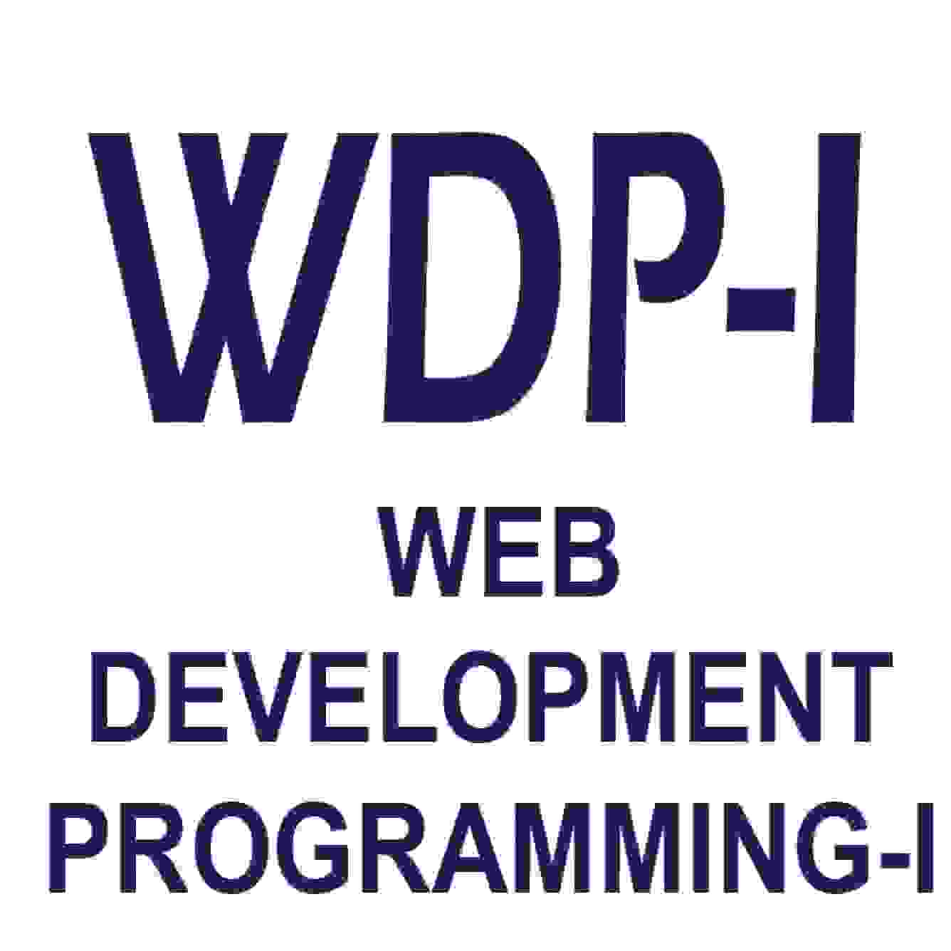 WDP-I (Web Development Programming-I)
